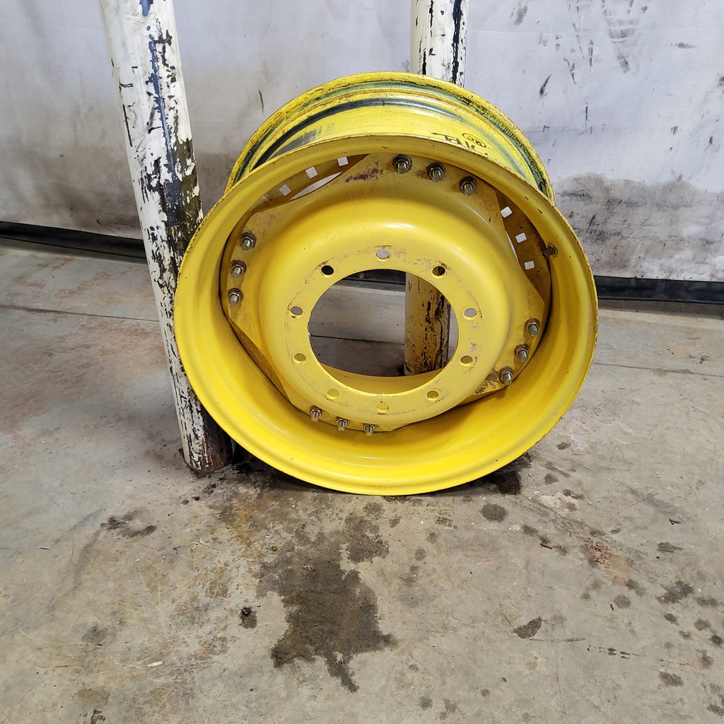 15"W x 28"D, John Deere Yellow 12-Hole Waffle Wheel (Groups of 3 bolts)