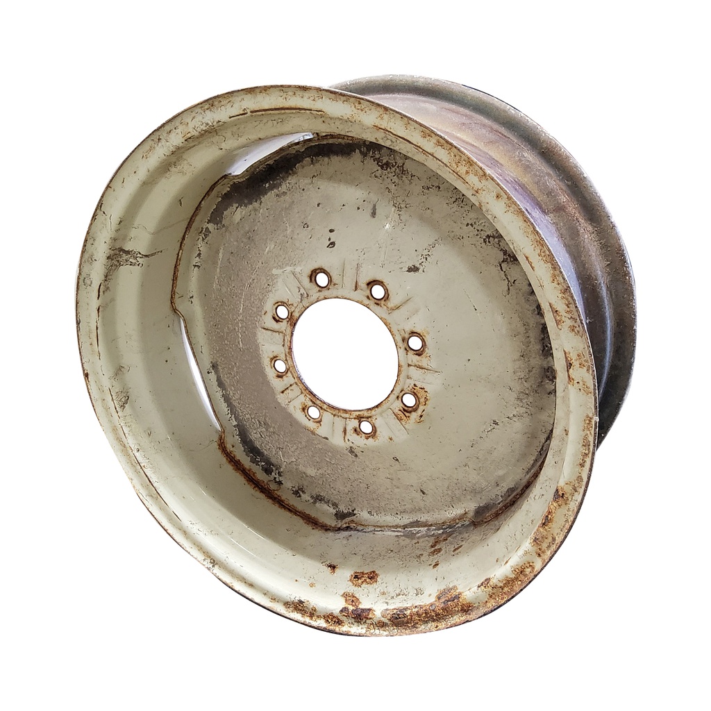 10"W x 24"D, White 8-Hole Stamped Plate