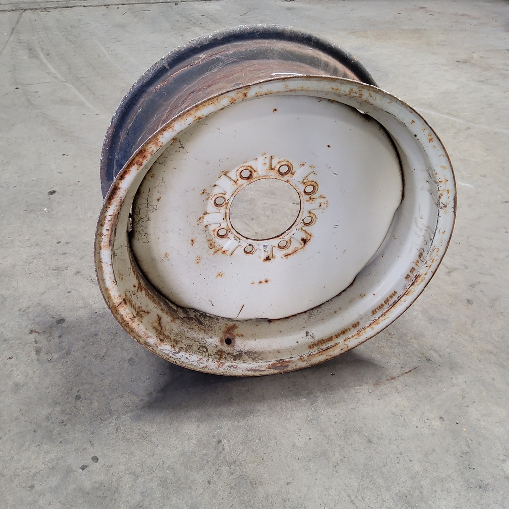 10"W x 24"D, White 8-Hole Stamped Plate