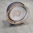 10"W x 24"D, White 8-Hole Stamped Plate