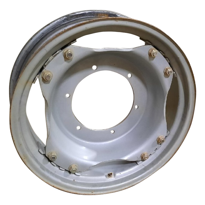 8"W x 24"D, Case IH Silver Mist Rim with Clamp/Loop Style (groups of 2 bolts)