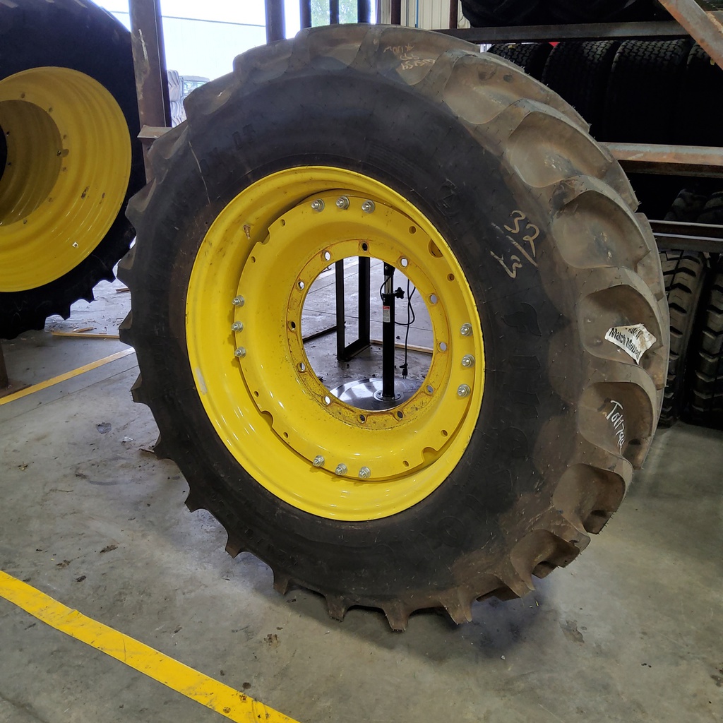12-Hole Waffle Wheel (Groups of 3 bolts)HD Center for 34" Rim, John Deere Yellow