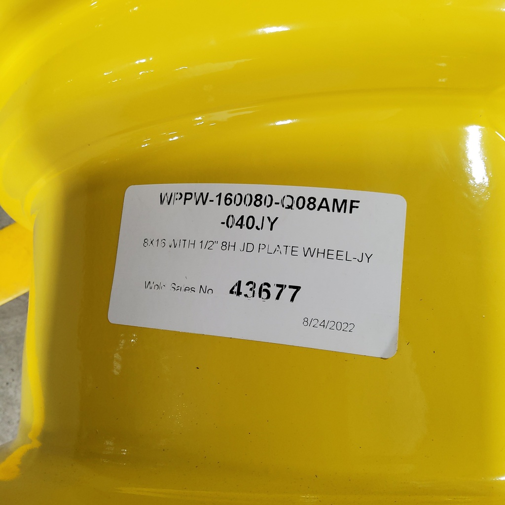 8"W x 16"D, John Deere Yellow Flat Plate