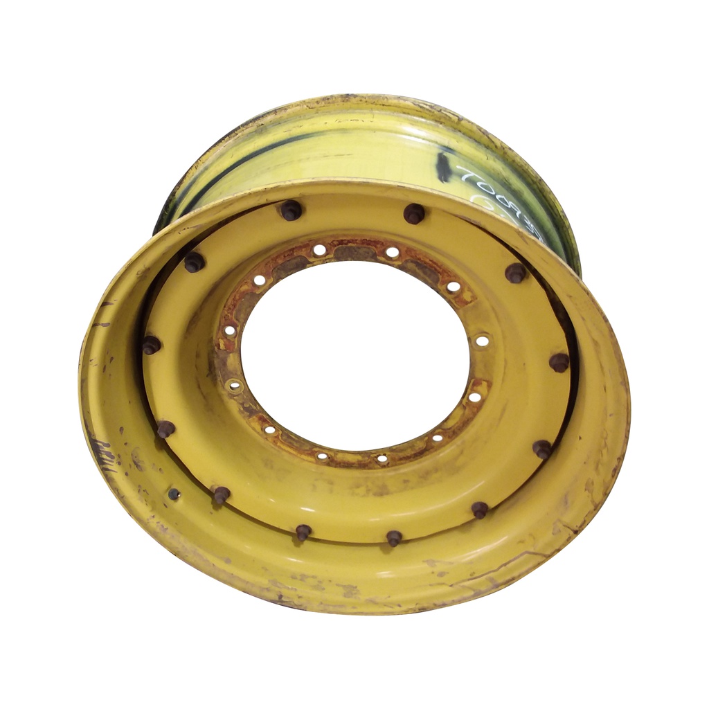 15"W x 34"D, John Deere Yellow 12-Hole Stub Disc