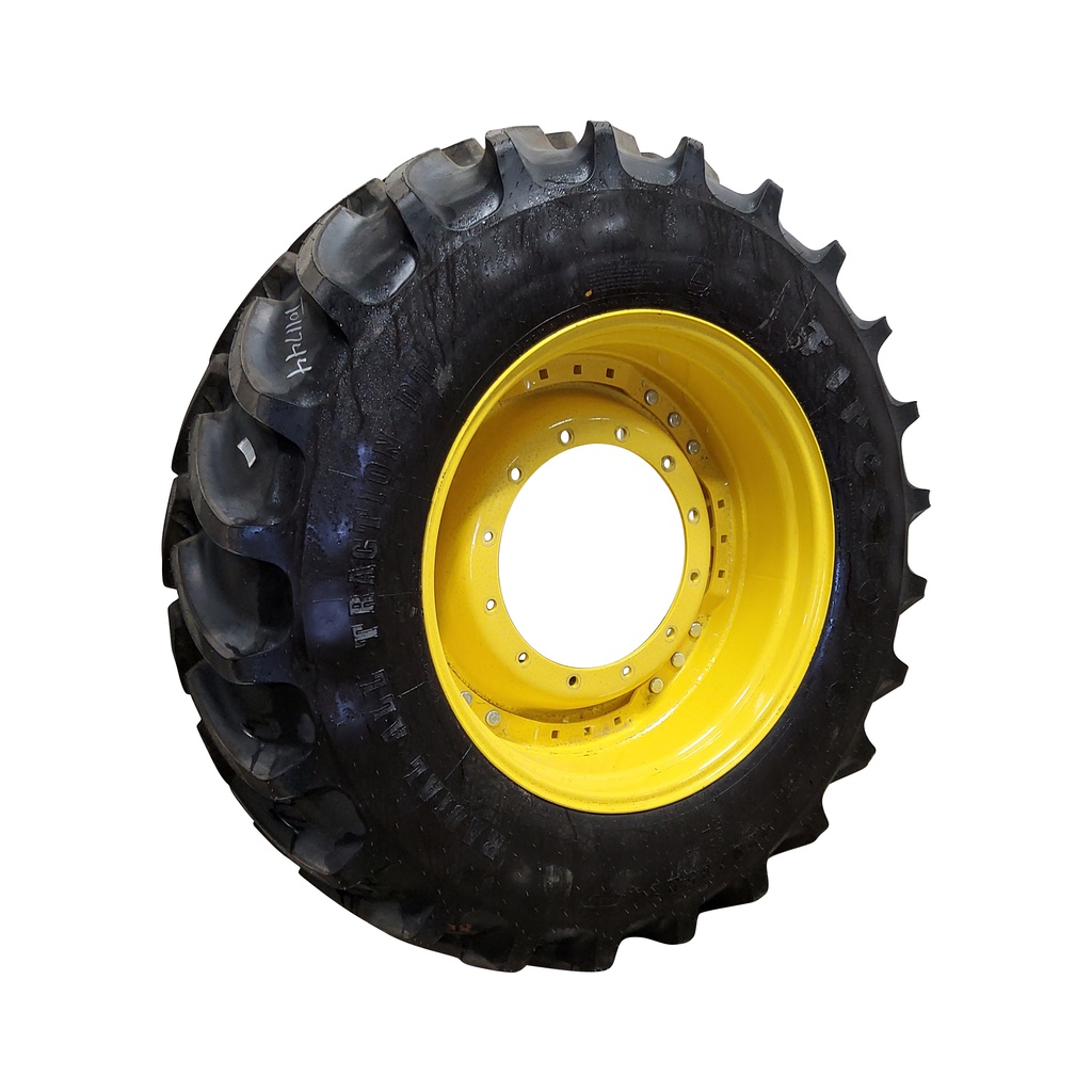 12-Hole Waffle Wheel (Groups of 3 bolts)HD Center for 34" Rim, John Deere Yellow