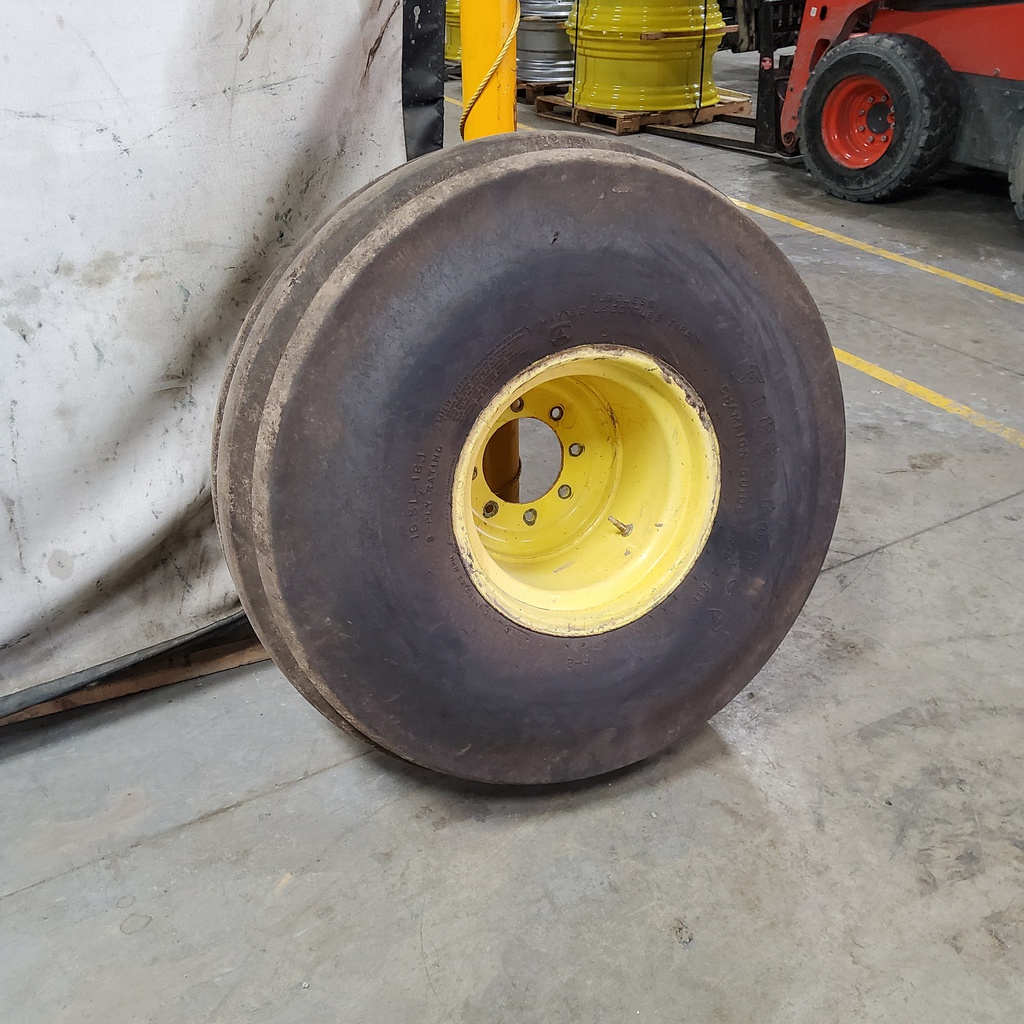 14"W x 16.1"D, John Deere Yellow 8-Hole Implement