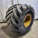 1000/50R25 Michelin MegaXBib 2 R-1W on Cat Yellow 24-Hole Flat Plate 3-Piece 70%