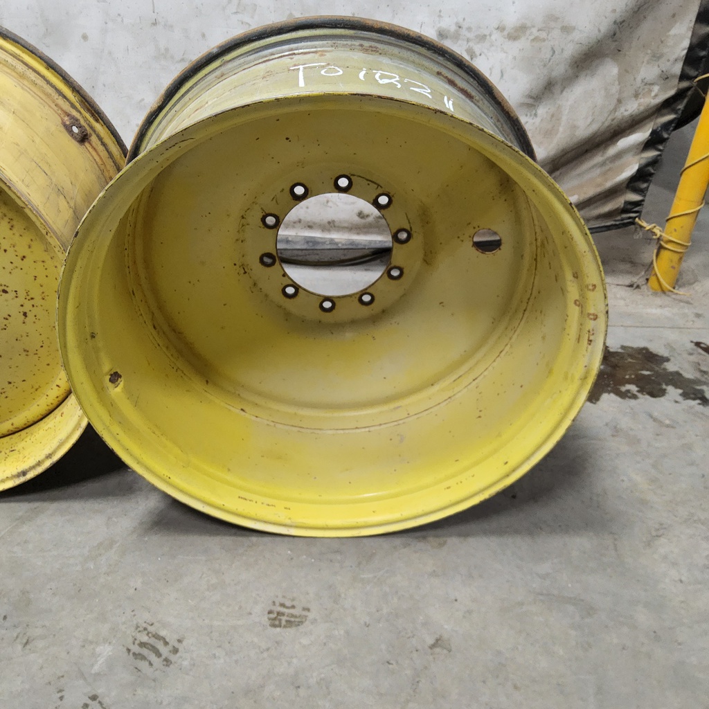 18"W x 38"D, John Deere Yellow 10-Hole Formed Plate