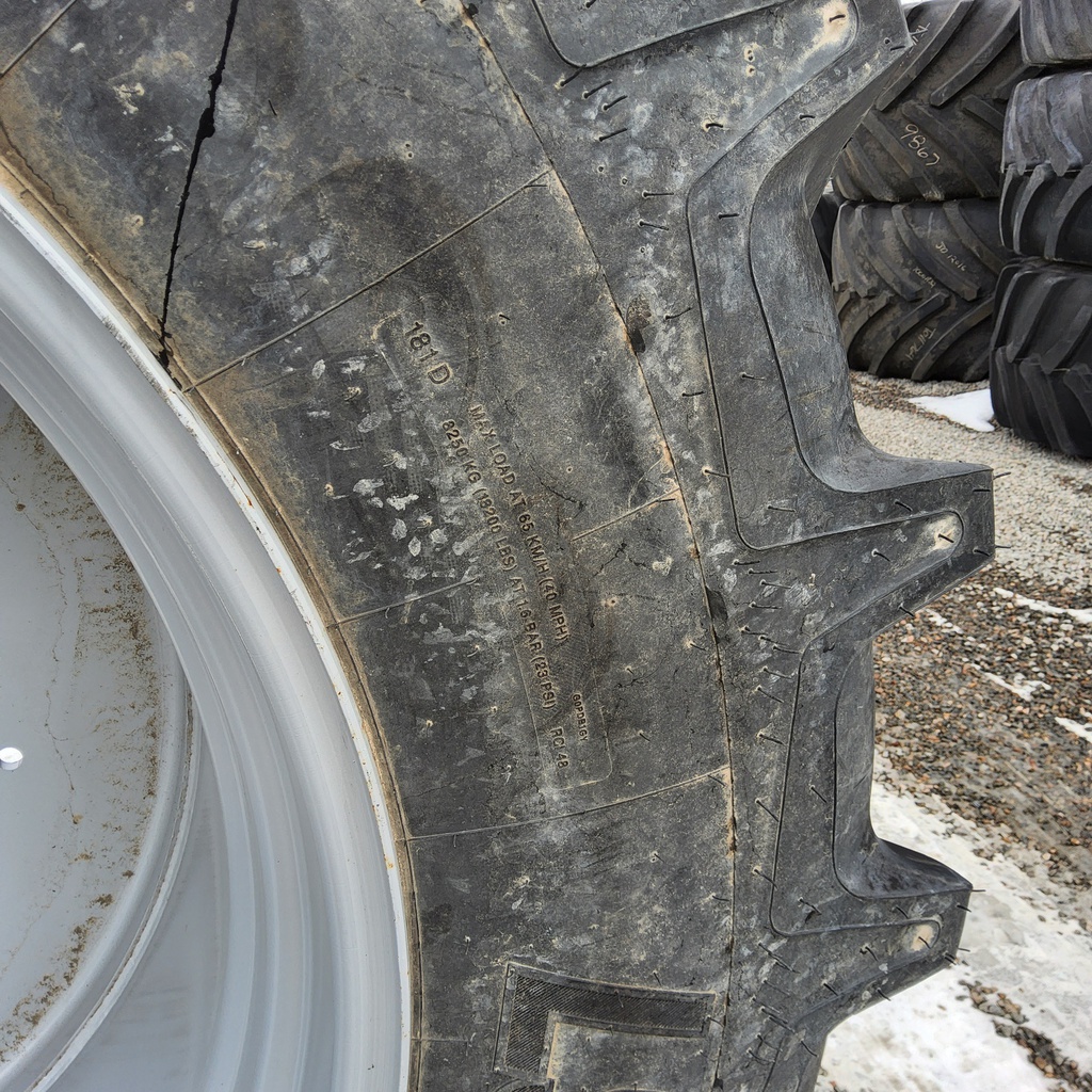 LSW 900/50R46 Goodyear Farm DT830 Optitrac R-1W on Agco Corp Gray 12-Hole Stub Disc