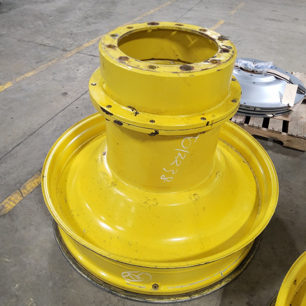 10"W x 42"D, John Deere Yellow 12-Hole FWA Direct Bolt Dual