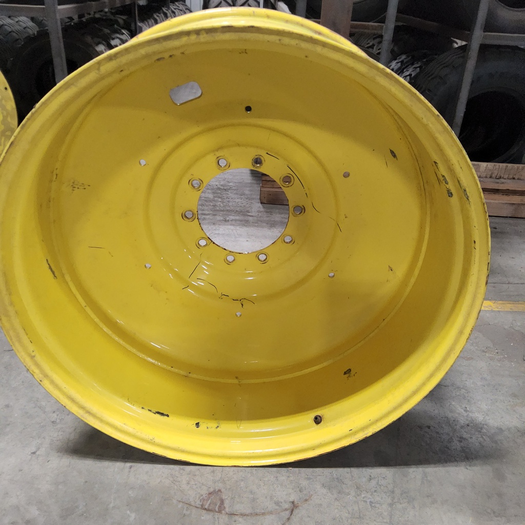 18"W x 42"D, John Deere Yellow 10-Hole Formed Plate W/Weight Holes