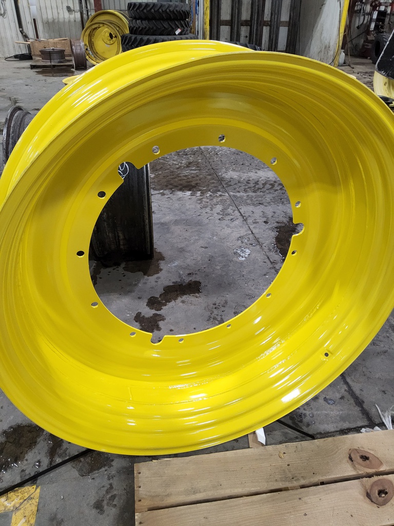 15"W x 50"D, John Deere Yellow 12-Hole Stub Disc