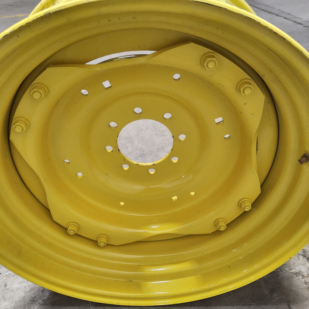 8-Hole Waffle Wheel (Groups of 2 bolts) Center for 28"-30" Rim, John Deere Yellow