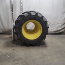 LSW 1100/35R32 Goodyear Farm Optitrac R-1W on John Deere Yellow 12-Hole Formed Plate 80%