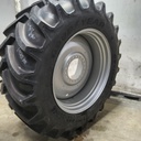 LSW 800/55R46 Goodyear Farm DT830 Optitrac R-1W on Case IH Silver Mist 10-Hole Formed Plate W/Weight Holes 99%