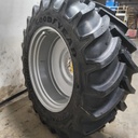 LSW 800/55R46 Goodyear Farm DT830 Optitrac R-1W on Case IH Silver Mist 10-Hole Formed Plate W/Weight Holes 99%