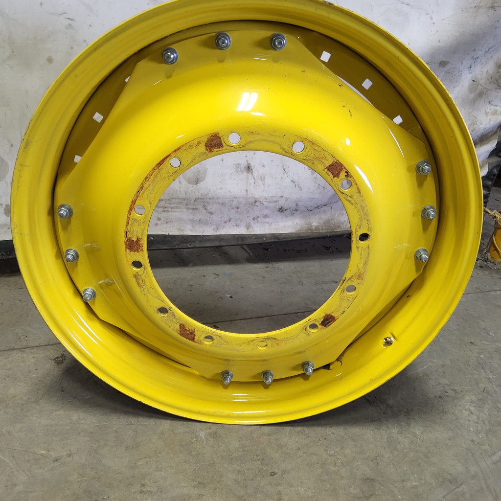 12-Hole Waffle Wheel (Groups of 3 bolts) Center for 38"-54" Rim, John Deere Yellow