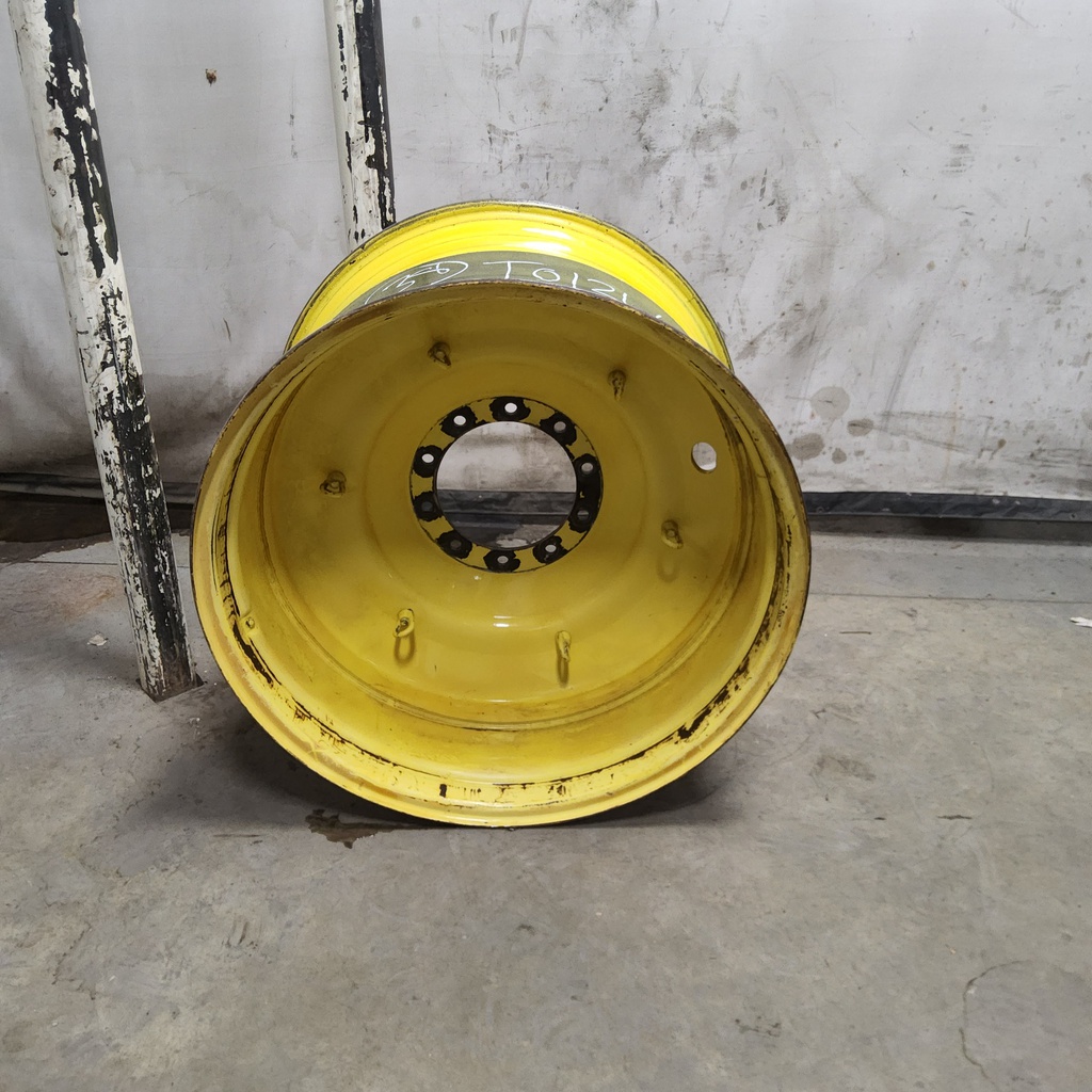 25"W x 38"D, John Deere Yellow 10-Hole Formed Plate W/Weight Holes