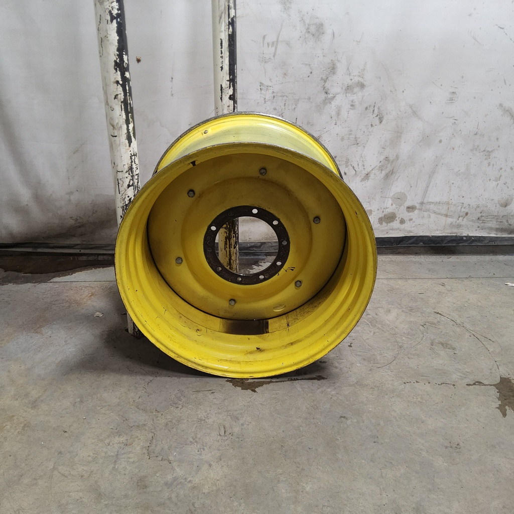 25"W x 38"D, John Deere Yellow 10-Hole Formed Plate W/Weight Holes