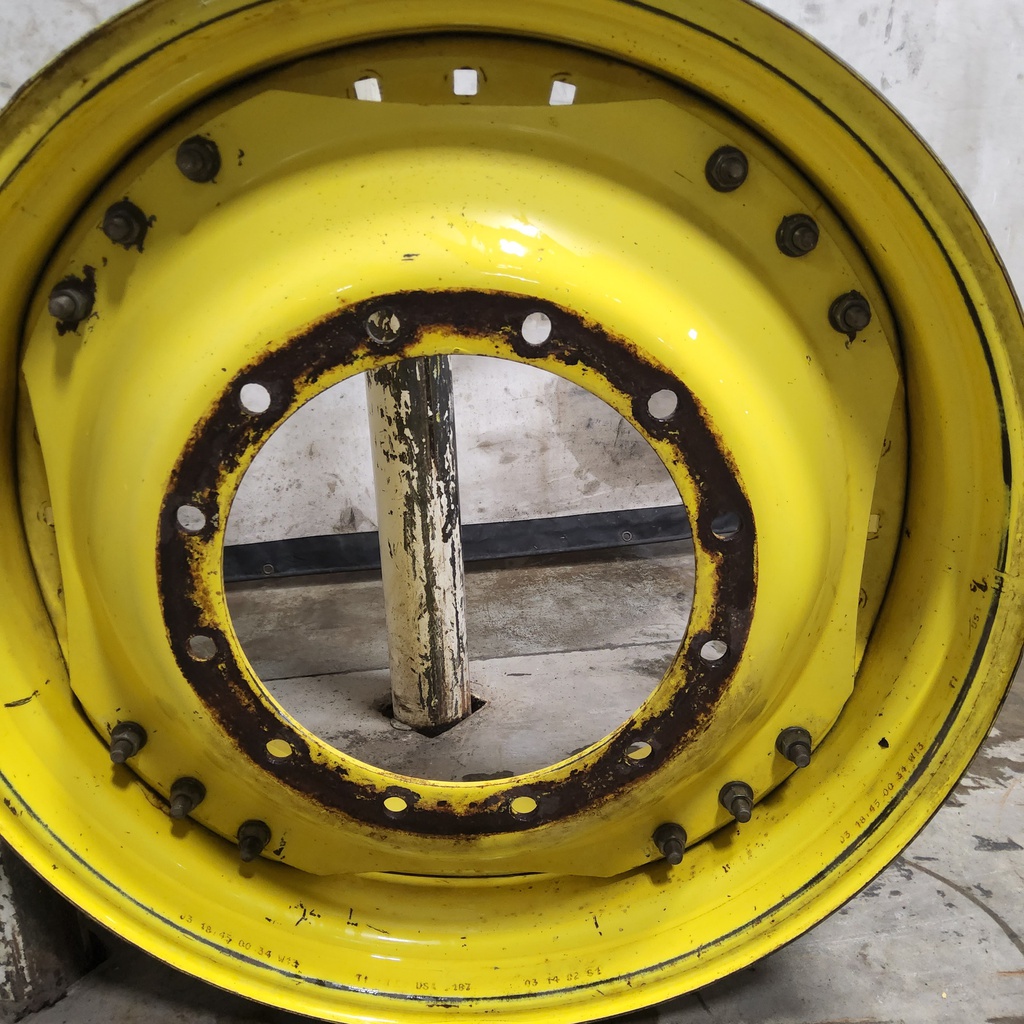 12-Hole Waffle Wheel (Groups of 3 bolts) Center for 34" Rim, John Deere Yellow