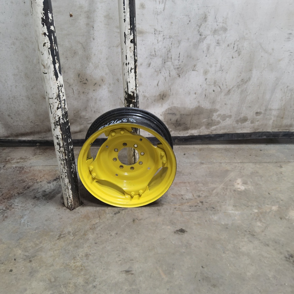 10"W x 24"D, John Deere Yellow 8-Hole Rim with Clamp/U-Clamp (groups of 2 bolts)