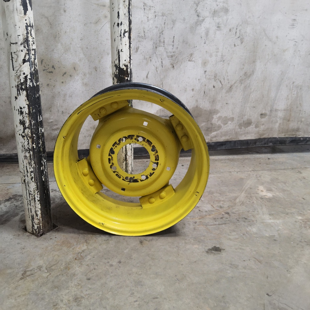 10"W x 24"D, John Deere Yellow 8-Hole Rim with Clamp/U-Clamp (groups of 2 bolts)