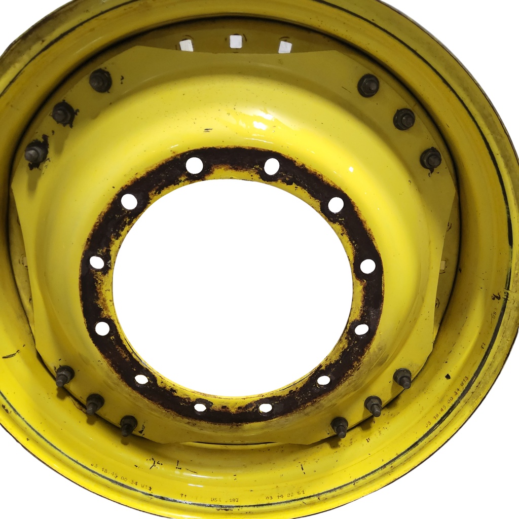 12-Hole Waffle Wheel (Groups of 3 bolts) Center for 34" Rim, John Deere Yellow