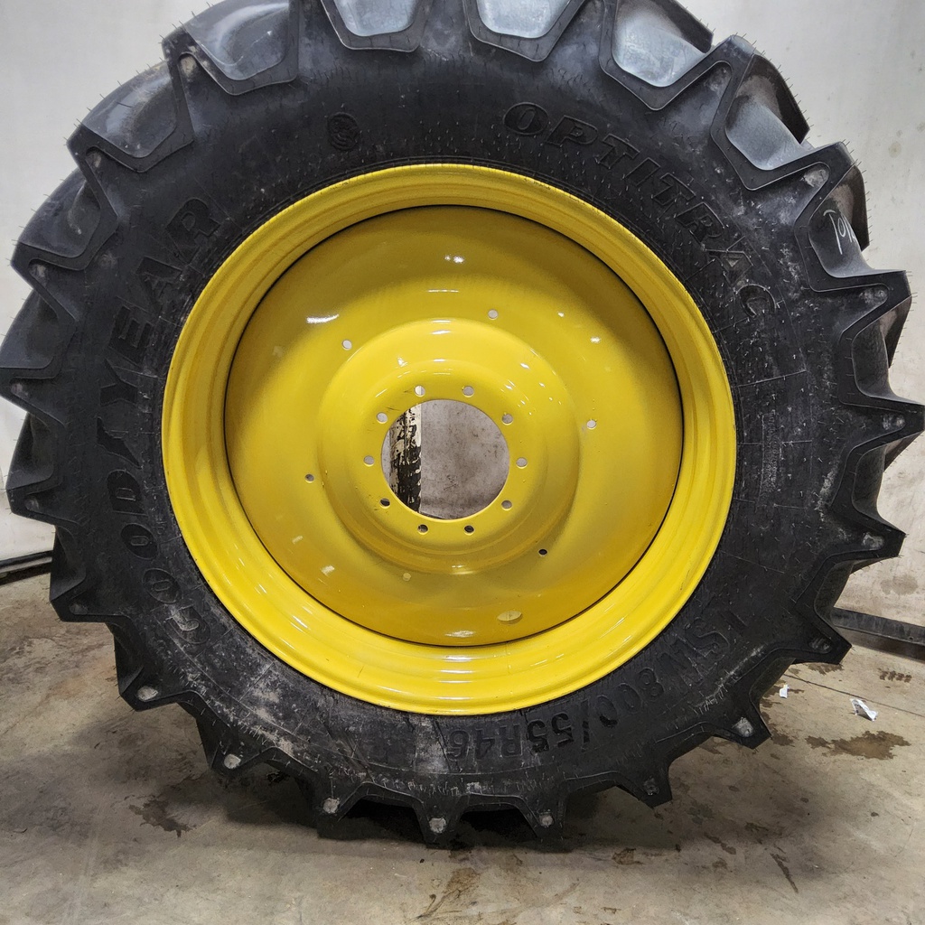 USED LSW800/55R46 Goodyear Farm DT830 Optitrac R-1W on John Deere ...