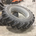 480/80R42 BKT Tires Agrimax RT 855 R-1W on Case IH Silver Mist 0-Hole Double Bevel 42" Cast 90%