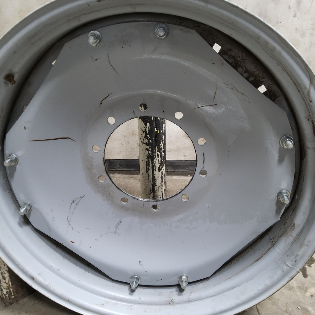10-Hole Waffle Wheel (Groups of 2 bolts) Center for 34" Rim, Agco Corp Gray