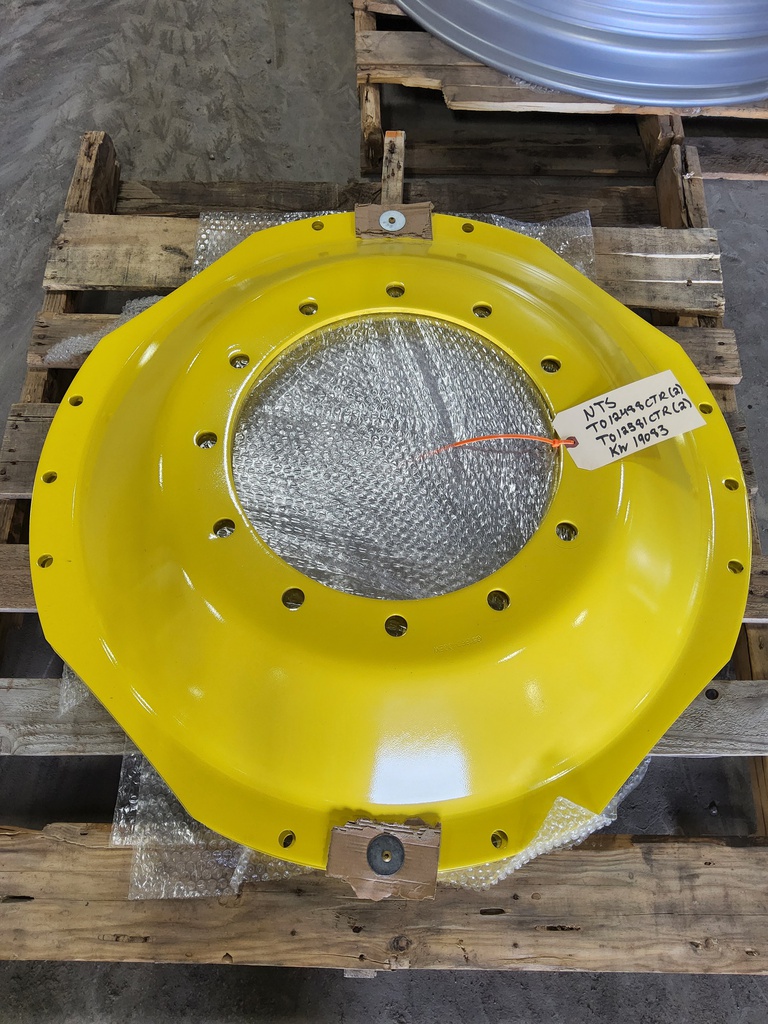 12-Hole Waffle Wheel (Groups of 3 bolts) Center for 38"-54" Rim, John Deere Yellow