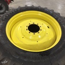 480/80R46 Goodyear Farm UltraTorque Plus Radial R-1 on John Deere Yellow 10-Hole Formed Plate W/Weight Holes 90%