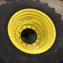 420/90R30 Goodyear Farm UltraTorque Radial R-1 on John Deere Yellow 12-Hole Waffle Wheel (Groups of 3 bolts) 80%