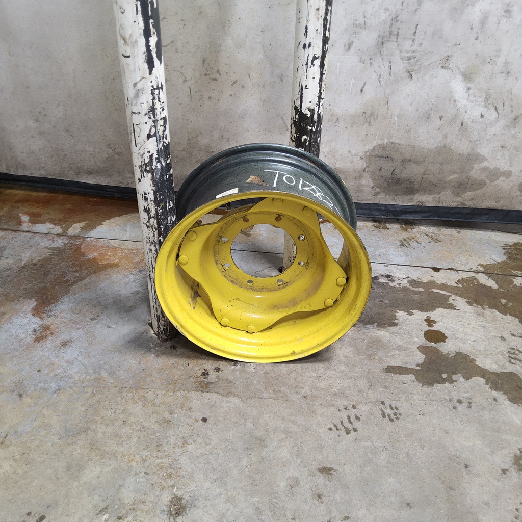 12"W x 24"D, John Deere Yellow 8-Hole Rim with Clamp/U-Clamp (groups of 2 bolts)