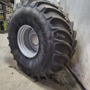 900/75R32 Goodyear Farm DT830 Optitrac R-1W on Case IH Silver Mist 10-Hole Formed Plate 80%