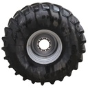 900/75R32 Goodyear Farm DT830 Optitrac R-1W on Case IH Silver Mist 10-Hole Formed Plate 80%
