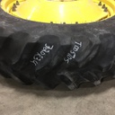 320/85R34 Goodyear Farm Dyna Torque Radial FWA R-1 on John Deere Yellow 10-Hole Waffle Wheel (Groups of 3 bolts) 65%
