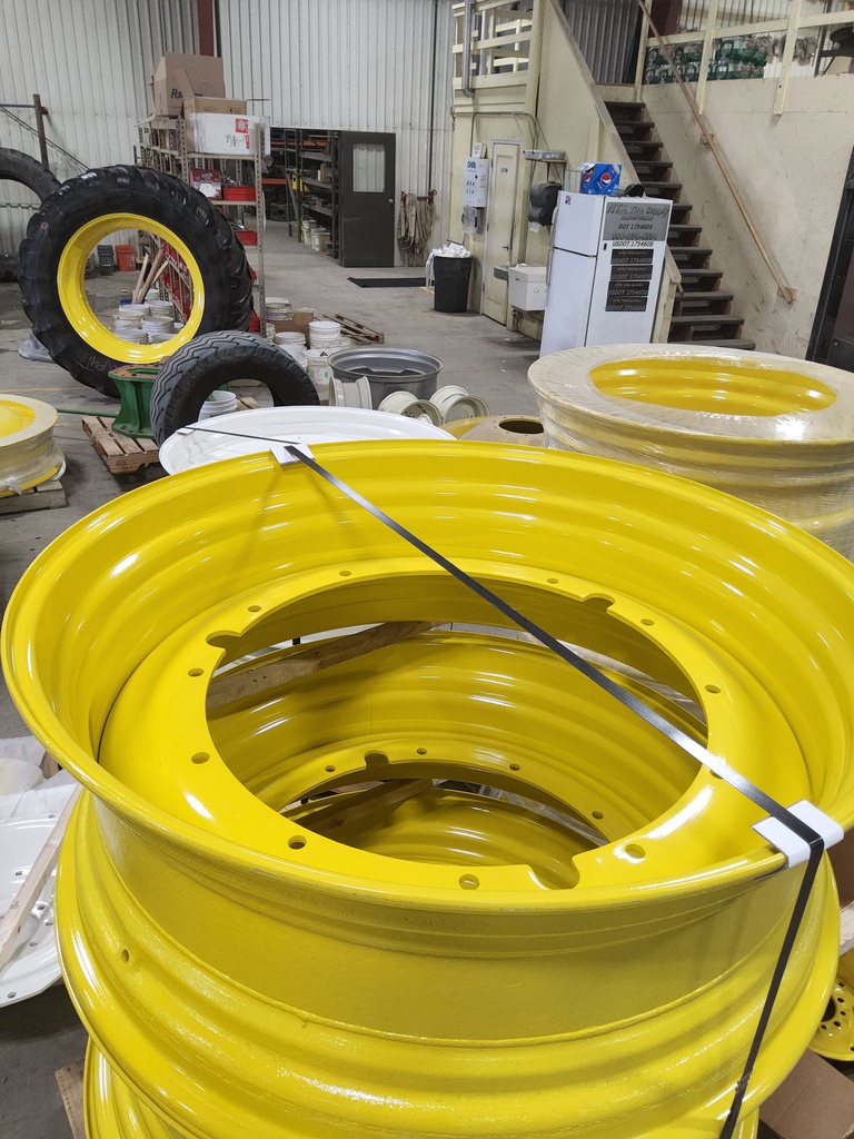 16"W x 46"D, John Deere Yellow 12-Hole Stub Disc