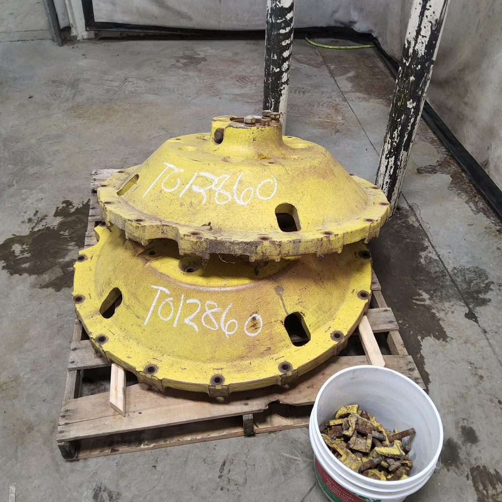 0-Hole Double Bevel 42" Cast Center for 42" Rim, John Deere Yellow