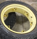 8"W x 24"D, John Deere Yellow 6-Hole Rim with Clamp/Loop Style