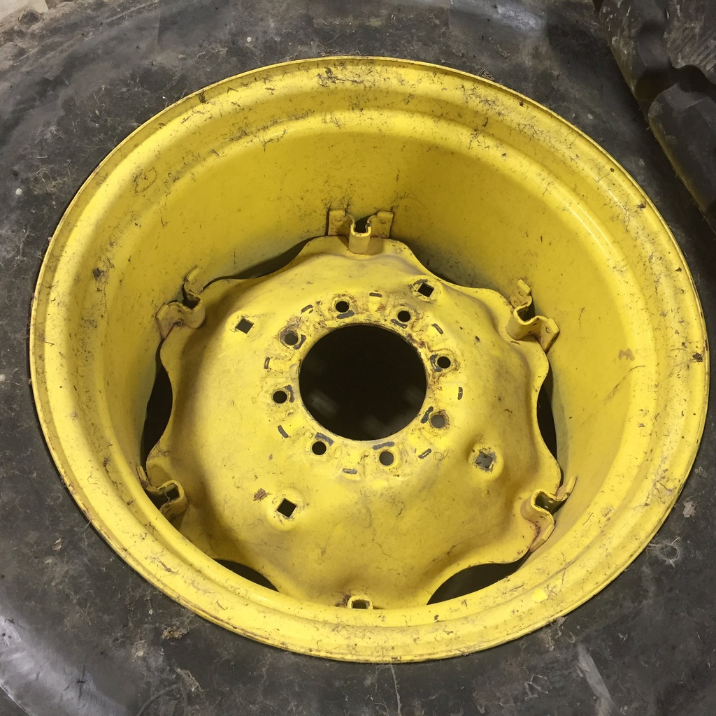 15"W x 24"D, John Deere Yellow 6-Hole Rim with Clamp/Loop Style