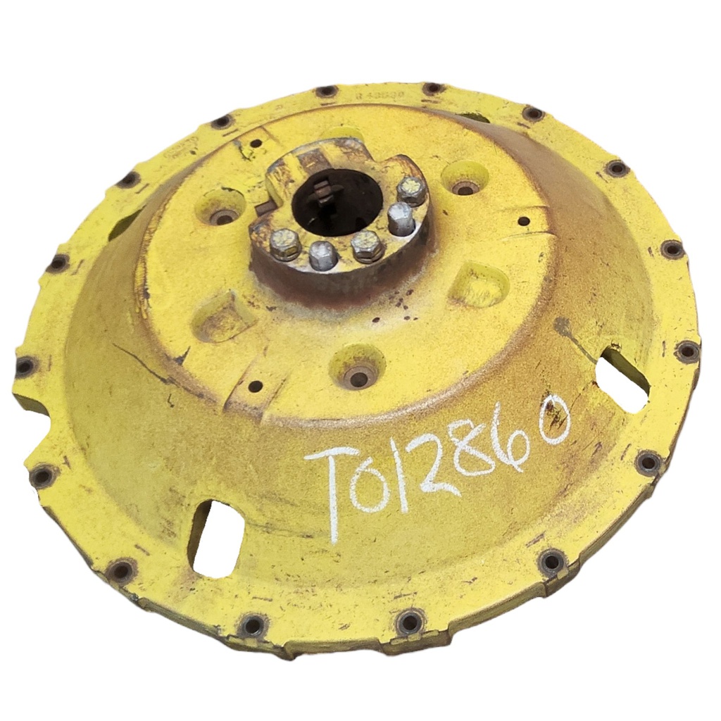 0-Hole Double Bevel 42" Cast Center for 42" Rim, John Deere Yellow