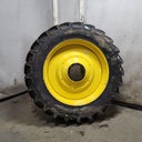 480/80R50 Goodyear Farm Optitrac R-1W on John Deere Yellow 10-Hole Formed Plate W/Weight Holes 99%