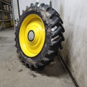 480/80R50 Goodyear Farm Optitrac R-1W on John Deere Yellow 10-Hole Formed Plate W/Weight Holes 99%