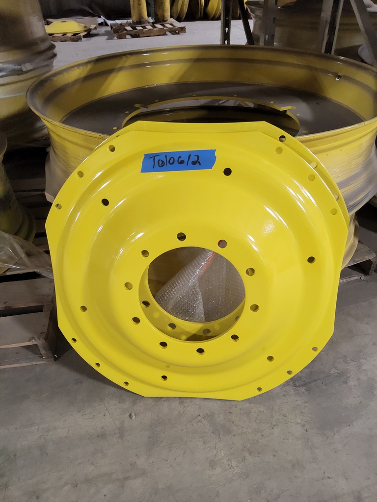 10-Hole Waffle Wheel (Groups of 3 bolts, w/weight holes) Center for 38"-54" Rim, John Deere Yellow