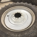 480/95R50 Goodyear Farm DT800 Optitrac R-1W on Case IH Silver Mist 10-Hole Formed Plate W/Weight Holes 90%