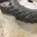 480/95R50 Goodyear Farm DT800 Optitrac R-1W on Case IH Silver Mist 10-Hole Formed Plate W/Weight Holes 90%