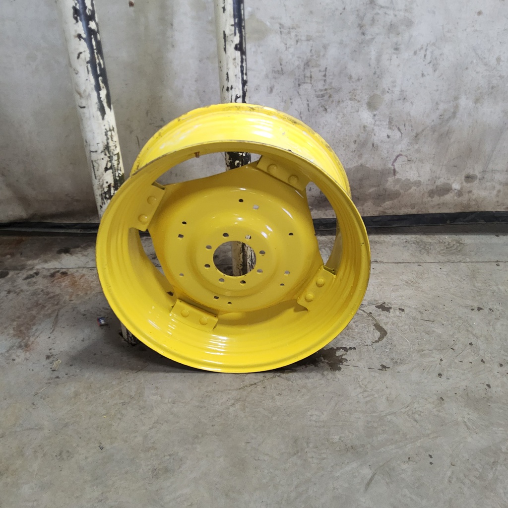 15"W x 34"D, John Deere Yellow 8-Hole Rim with Clamp/U-Clamp (groups of 2 bolts)