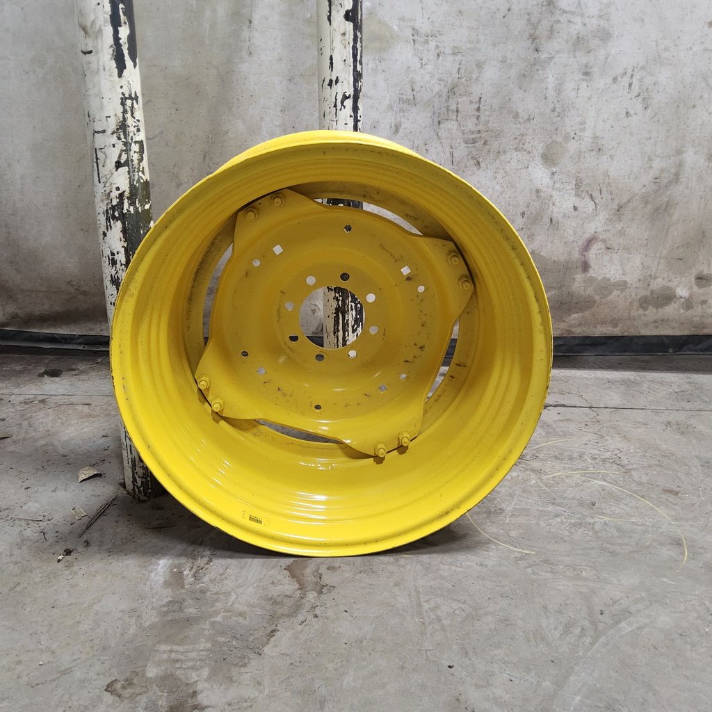 15"W x 30"D Stub Disc (groups of 2 bolts) Rim with 8-Hole Center, John Deere Yellow