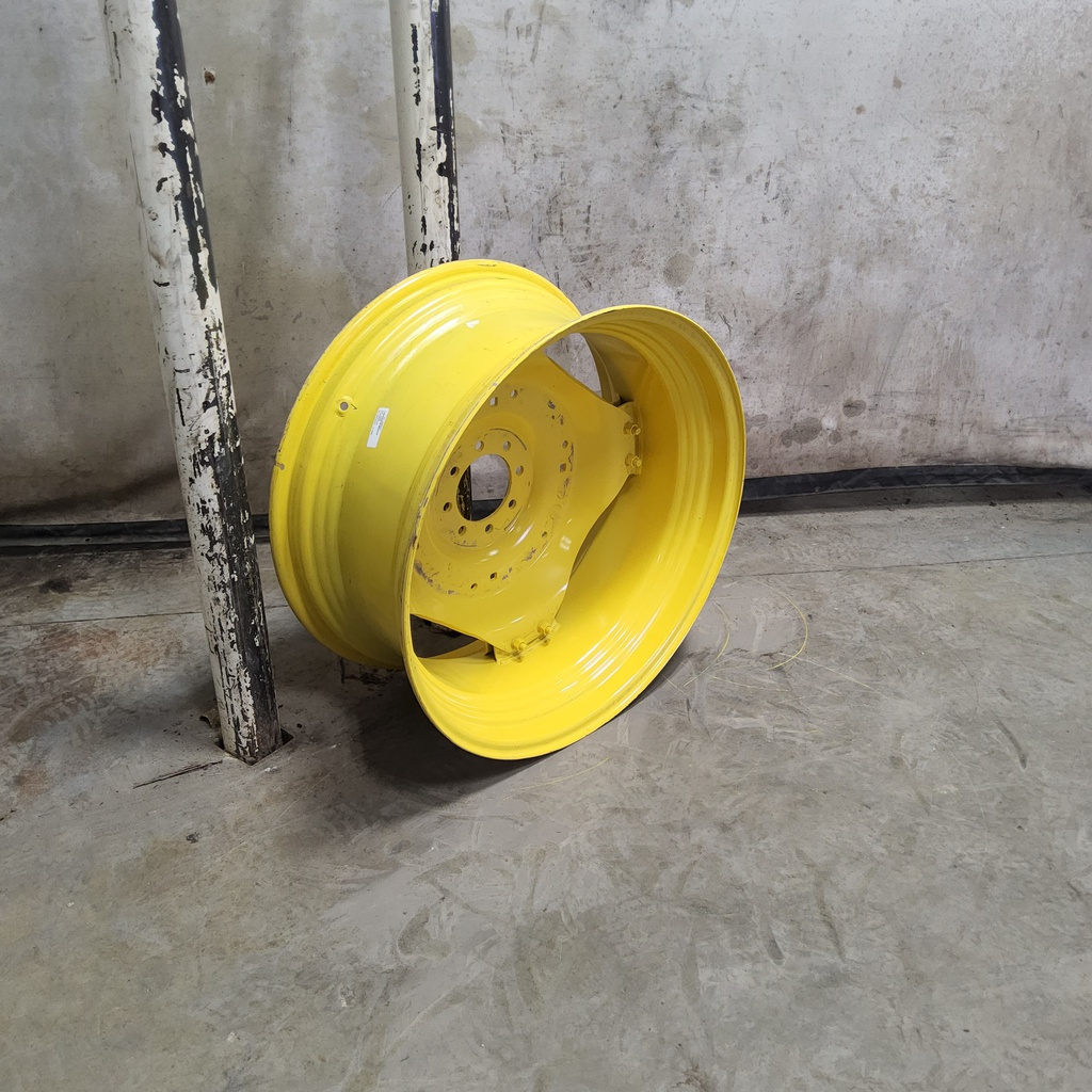 15"W x 34"D, John Deere Yellow 8-Hole Rim with Clamp/U-Clamp (groups of 2 bolts)
